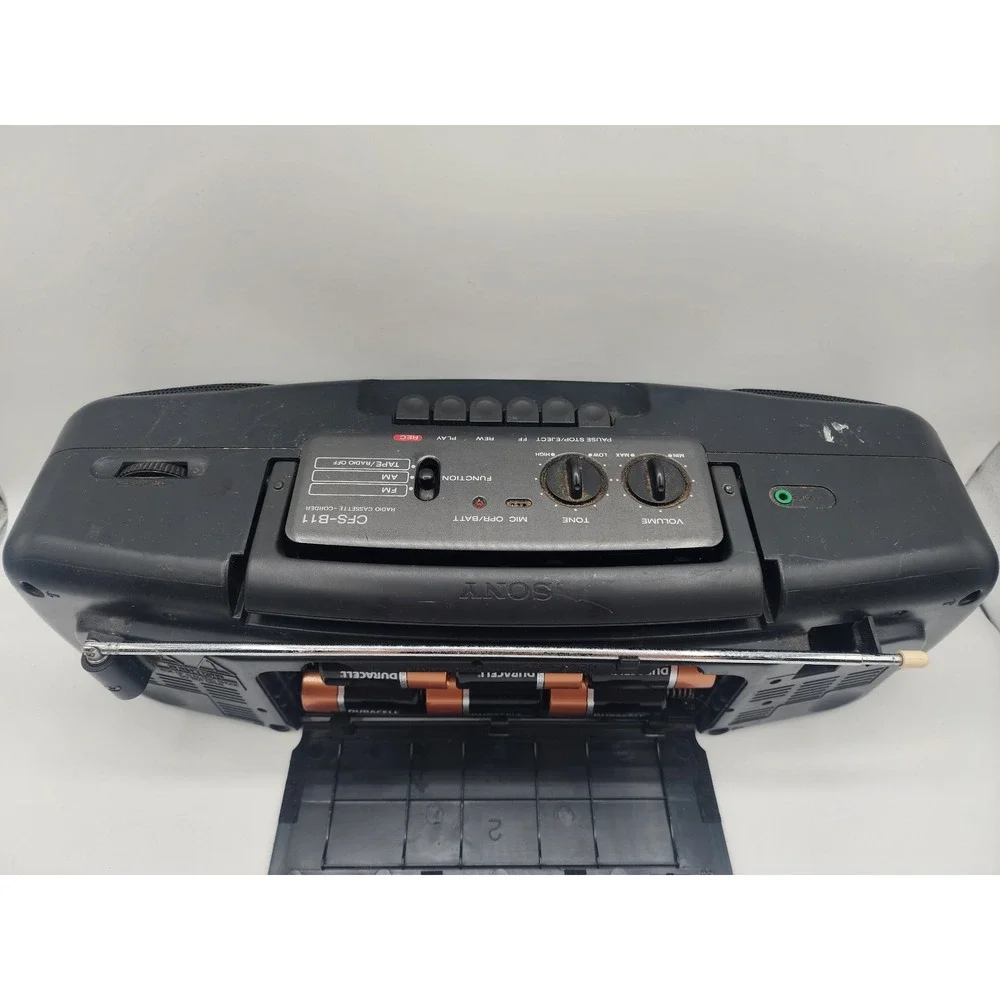 Sony Radio Cassette Corder Boombox AM/FM Dual Cone Speakers Black